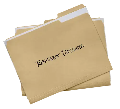 Resident Dossier folder cover